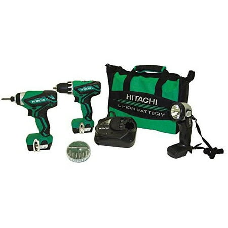 Factory-Reconditioned Hitachi KC10DFL2 12V Peak Cordless Lithium-Ion 3-Tool Combo Kit