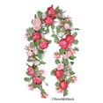 thumbnail image 3 of Flower Garland 6ft Eucalyptus Garland Vines with Flowers for Wedding Reception Table Mantle Spring Room Decor Artificial Greenery, 3 of 4