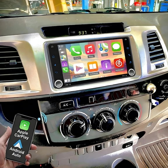 Gsuatey Android Car Stereo for Toyota Hilux 2005-2015, 5G WiFi 7" Touch Screen Head Unit Car Radio with Wireless CarPlay Android Auto Bluetooth FM/RSD GPS HD Backup Camera