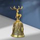 thumbnail image 1 of Campana de adorno de Navidad BLESIY campanas de cena campanas de servicio musical Ciervo de bronce, 1 of 6