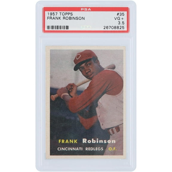 Frank Robinson Cincinnati Reds 1957 Topps #35 PSA Authenticated 3.5 Card