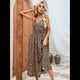 thumbnail image 4 of Vestido Bohemio Midi de Verano para Mujer, Informal, Floral, con Tirantes Finos, con Cordones, Fluido, para Playa Amarillo XL, 4 of 10