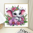 thumbnail image 4 of Elephant on a Flower Bush Diamond Art Painting Kit, 4 of 7