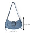 thumbnail image 2 of Bolso de mano de cuero para mujer, bolso elegante a la moda para axila, bolso para citas diarias (azul), 2 of 6