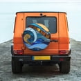 thumbnail image 6 of Goofa Stained Glass Ocean Wave Pattern Universal Tire Cover for Jeep, SUV, Truck, and Trailer – Waterproof, UV-Resistant,Easy to Install, Fits 14"-17" Tires-16 inch, 6 of 6