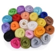 thumbnail image 5 of Exquisita fibra de lana merino, fibra de lana para fieltrar ultrafina, suave y esponjosa, colores vibrantes para fieltrar con aguja e hilado a mano, fácil de moldear y cortar, ideal para materiales, 5 of 5