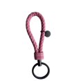 thumbnail image 1 of Llavero de cuerda tejida Moyic de cuero Bolso DIY encantador Colgante exquisito Soporte para llavero de coche Artesanía Rosa Bicolor 3.3*9 cm, 1 of 6