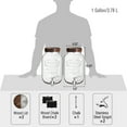 thumbnail image 2 of Mustry Glass Drink Dispenser for Parties, 1 Gallon Beverage Dispenser with Spigot Solid Stainless Steel, Used as Lemonade Dispenser Sun Tea Jar Kombucha Jar, Set of 2, 2 of 8