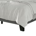 thumbnail image 5 of Castle Place Contemporary Corduroy Pleated Velvet Upholstered Full Platform Bed, Grey, 5 of 8