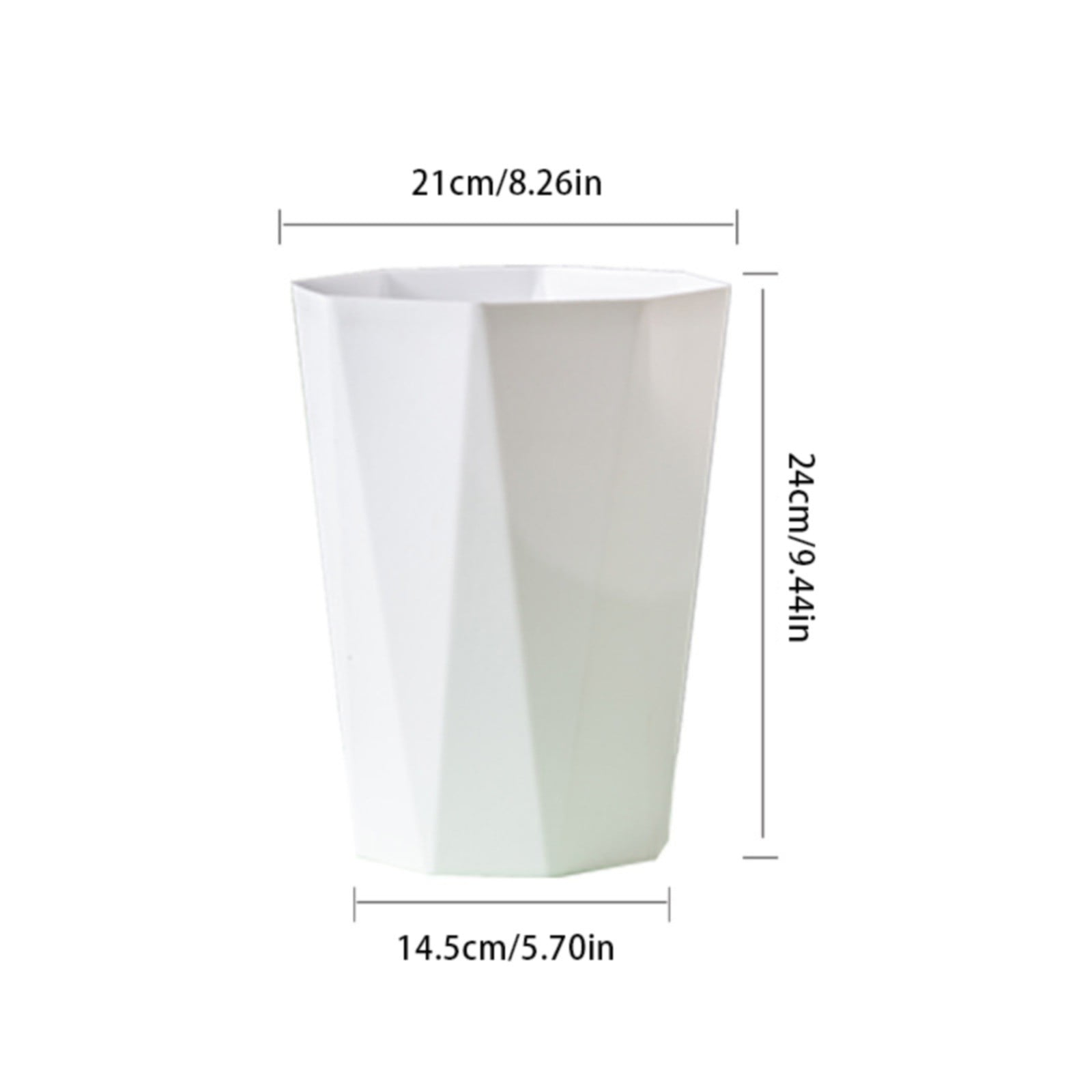 Small Kitchen Bathroom Trash Can, Plastic Wastebasket Trash Container, Bathroom Garbage Can, Waste Basket for Under Counter/Kitchen/Office/Bedroom/Bathroom