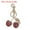 Champagne-Light Gold, variant on Cherry Keychain for Women Bag Purse Charm Cute Cherry Accessories with Key Ring and Clip Red-Silver