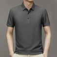 thumbnail image 1 of pstuiky camisetas de hombre, Camisa informal holgada a rayas con botones y solapa para hombre camisas casuales para hombre l, 1 of 5