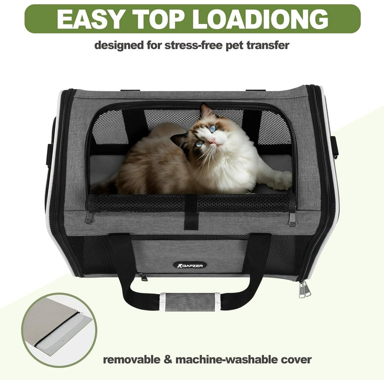Soft-Sided Pet Carrier 18x11x11 Inch Collapsible Dog Cat Travel