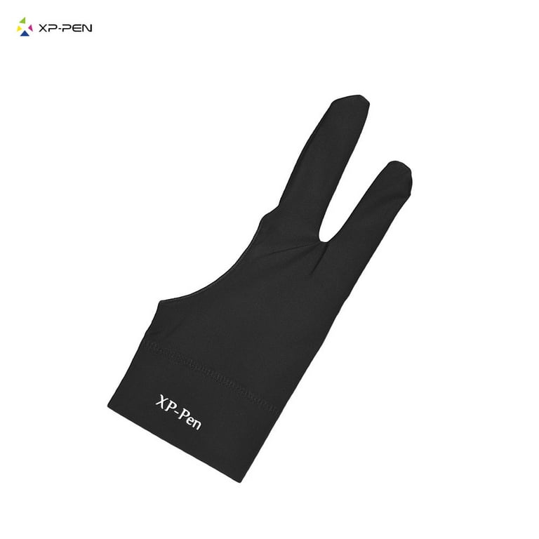 XP-PEN Artist Tablet Drawing Glove Anti-fouling Black Two-Finger Suitable  for Right & Left Hand for Graphics Drawing Tablets