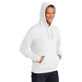 thumbnail image 4 of Gildan Pocket Sweatshirt, Men's DryBlend Long Sleeve Hooded Sweater, Classic Fleece Hoodie, White, S, 4 of 6