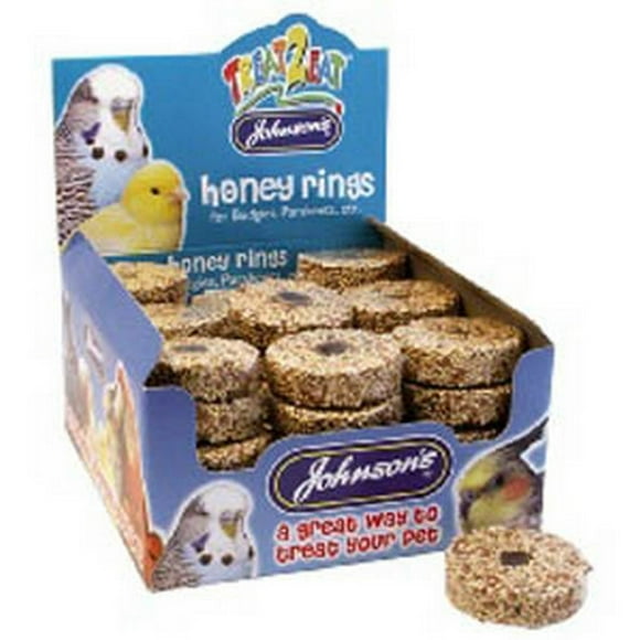 Johnson's Honey Rings Budgie Parakeet Bird Health Case of 45