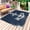 Navy Blue, variant on Black Anchor Outdoor Rug for Patio/Deck/Porch, Non-Slip Large Area Rug 3 x 5 Ft, Nautical Coastal Summer Vintage Ocean Indoor Outdoor Rugs Washable Area Rugs, Reversible Camping Rug Carpet Runner