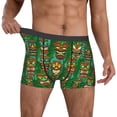 thumbnail image 2 of Salouo Mask And Palm Leaves Print Men's Boxer Briefs,Breathable Underwear Elastic Waistband Briefs for Men -X-Large, 2 of 8