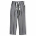 thumbnail image 5 of Kakii Men's Waffle Knit Joggers, Casual Sweatpants with Elastic Waist & Cuffed Ankles, Relaxed Fit Pants, 5 of 9