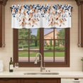 thumbnail image 6 of Eucalyptus Leaves Curtain Valances for Windows, Kitchen Valance Window Treatments Panel 2 Pack, Orange Blue Botanical Vintage Weeping Rod Pocket Short Curtains for Bathroom Bedroom 42 x 18 Inch, 6 of 8