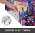 thumbnail image 3 of Non Slip Door Mat, Taxi Colorful Town Fast Drying Bath Tub Mats, Absorbent Bathroom Rugs Entrance Welcome Mat, Bath MatS for Tub, Floor, Home, Kitchen, Hotel,16x24in, 3 of 7