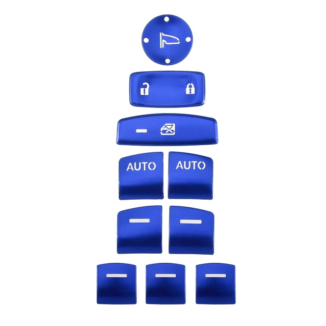 Cubierta de Botón Interruptor de Ventana Principal Unique Bargains para Honda Accord 2018-2022 Azul Juego de 10