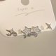 thumbnail image 2 of Pendientes creativos de amor oscuro, pendientes de diseño de nicho femenino, pendientes de circonita de estrella de cinco puntas, estrella Terminator Adecuado para la ocasión, 2 of 6
