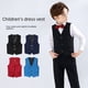thumbnail image 1 of Chaleco de traje informal para niños, chaleco negro de estilo universitario para niños, ropa de clase, chaleco para niños pequeños, conjunto de Color sólido, 1 of 5