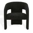 thumbnail image 2 of SAFAVIEH Couture Roseanna Modern Velvet Solid Accent Chair, Black, 2 of 9