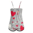 thumbnail image 6 of thermal pajama sets for women winter plush sleepwear with non- grips Valentine's Day V Neck Print Milk Silk Double Woolen Pajamas 2 Piece Set, 6 of 6