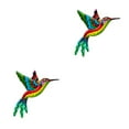 thumbnail image 3 of Wweixi Iron Hummingbird Hanging Home Decor Crafts Ornament Birds Outdoor Yellow 2Set, 3 of 6