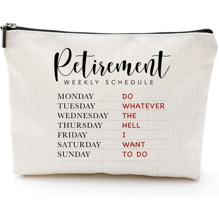 Funny Retirement Gifts for Women,Mom Boss-Retirement Weekly Schedule-Do Whatever the Hell I Want to Do- Retirement women makeup bag Gift. Retired bag for Coworkers Office & Family | Walmart Canada Funny Retirement Gifts for Women,Mom Boss-Retirement Weekly Schedule-Do Whatever the Hell I Want to Do- Retirement women makeup bag Gift. Retired bag for Coworkers Office & Family | Walmart Canada