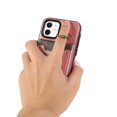 thumbnail image 3 of Wallet Back Case for iPhone 11 with Wrist Strap, Stylish Magnetic Card Holder Finger Ring Kickstand PU Leather Lanyard Shockproof Slim Phone Case Cover for iPhone 11, Pink, 3 of 7