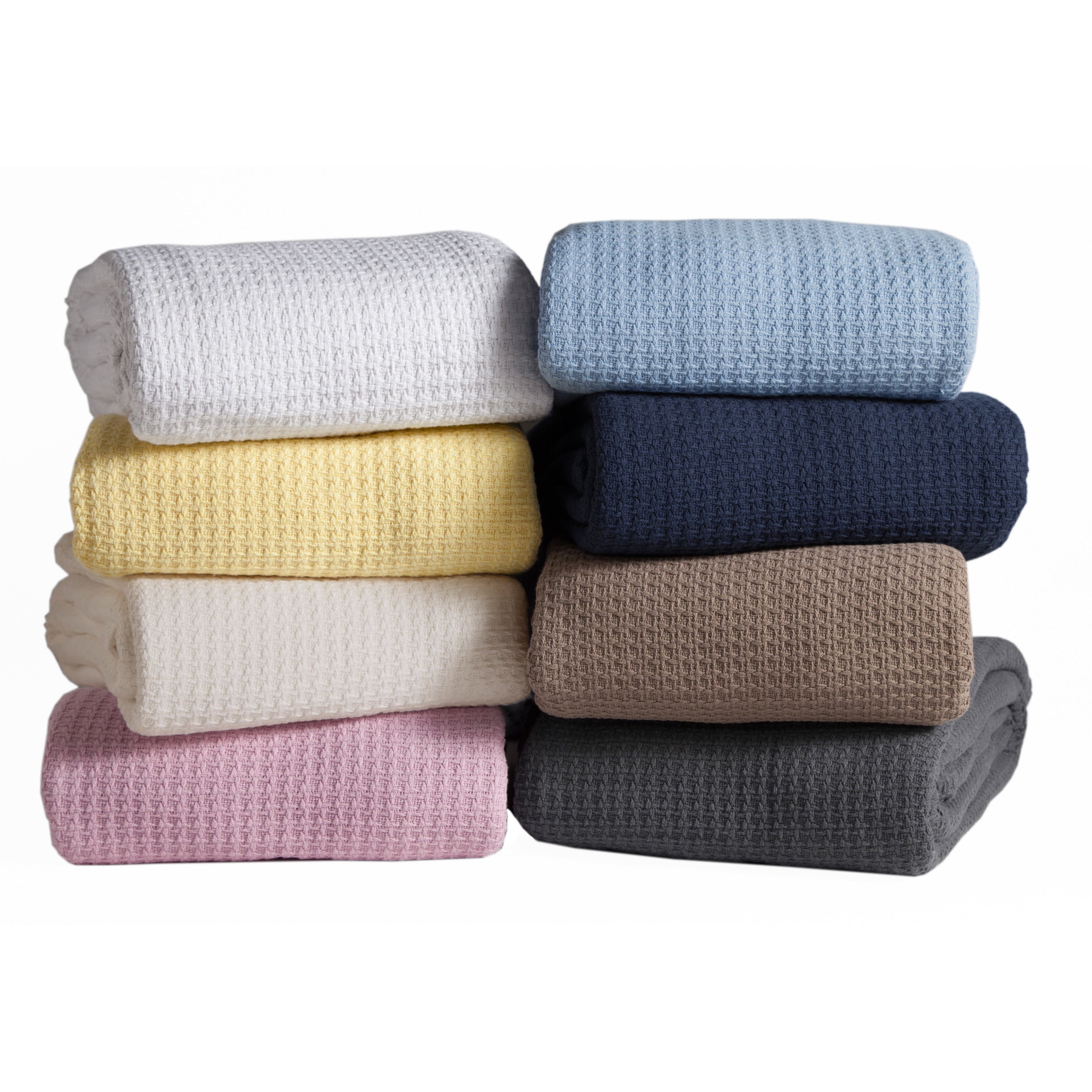 Grand Hotel Woven Cotton Blanket, Full/Queen, Lemon