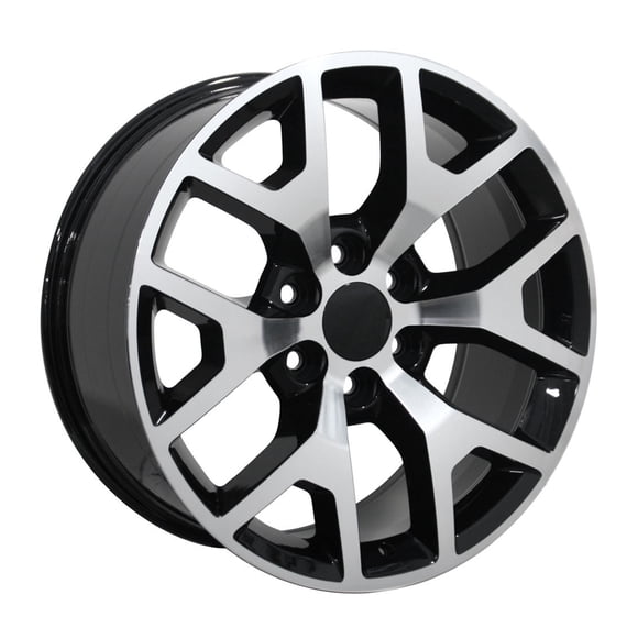 OE Wheels CV92 22x9in Black Machined Honeycomb Wheel Rim for GMC Sierra