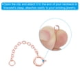 thumbnail image 4 of Unique Bargains 1 Inch S925 Silver Necklace Extender Gold Plated Chain Extenders Extension, Rose Gold 2 Pack, 4 of 6