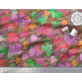 thumbnail image 3 of Soimoi Poly Georgette Tissu Brosse Coup & Coloré Coeur Impression Couture Tissu Yard 52 Pouces de Large, 3 of 3