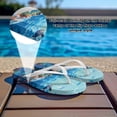thumbnail image 5 of Chririnla Women's Sea Turtle Print Flip Flop Non-Slip Casual Comfortable Arch Support Thong Sandals Quick Dry Lightweight Fashion Beach Walking Slides Sandal, 5 of 7