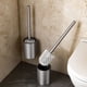 thumbnail image 5 of Escobilla y soporte para inodoro Escobilla automática para baño con soporte, cepillo de limpieza para inodoro ventilado para limpieza de fregador de inodoro - Gris, 5 of 5