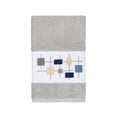 thumbnail image 2 of Authentic Hotel and Spa  Turkish Cotton Squares Embroidered Light Grey Hand Towel, 2 of 3