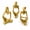 Gold(set 3pcs), variant on Skeleton Thinker Decor Set of 3, Resin Gothic Figurines for Home Decor, Aesthetic Skull Shelf Decor, Halloween Decorations for Home, Bookshelf & Office Accents