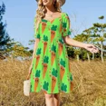 thumbnail image 4 of Lindo vestido sin mangas de zanahoria naranja kawaii con lindos corazones vestidos de mujer vestidos de lujo con mangas largas Vestido, 4 of 7