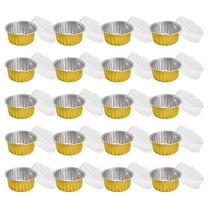 Kitchen Tools, Pudding Cup Cake Aluminum Foil Cake Fryer Bowl Tin Paper Box Baking Tray Tin Paper Cup 20PCS, Home Gifts