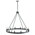 thumbnail image 2 of Aiwen Modern Adjustable Chain Height Oversize Wagon Wheel Chandelier with 12 Lights, 2 of 8