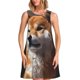 thumbnail image 1 of Easygdp Regal Shiba Inu para Vestido Transpirable de Mujer, Vestido Suelto de Manga Corta con Pliegues y Bolsillos para el Verano, 1 of 7