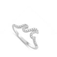 thumbnail image 4 of White CZ Micro Pave Wave Surfer Sport Ring Sterling Silver Band 925 Jewelry Female Size 4, 4 of 4