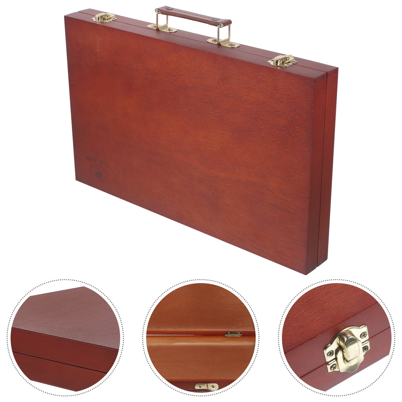 HOMEMAXS 2pcs Portable Painting Box Wooden Unfinished Wood Box with LidWood Table Artist Box for Artist Painting Jewelry Organizer