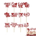 thumbnail image 6 of Valentine's Day Decoration Kit Heart Banner Cupcake Toppers Latex Balloons & Ribbon for Party Supplies Valentines Day Party Supplies Home Wedding Decor, 6 of 6