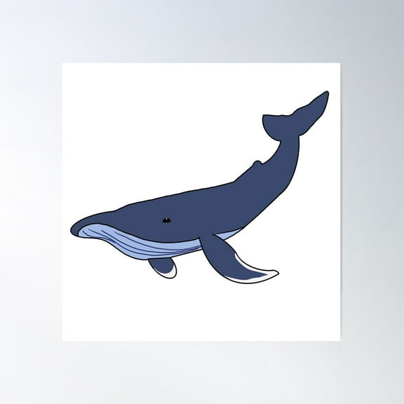 Humpback Whale Poster Wall Art, Modern Wall Decor For Living Room Bedroom, 17x17 UNFRAMED