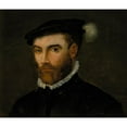 thumbnail image 2 of Flemish School 23x20 Gold Ornate Framed and Double Matted Museum Art Print Titled - Portrait of a Gentleman (D. 1628) (16th Century), 2 of 4